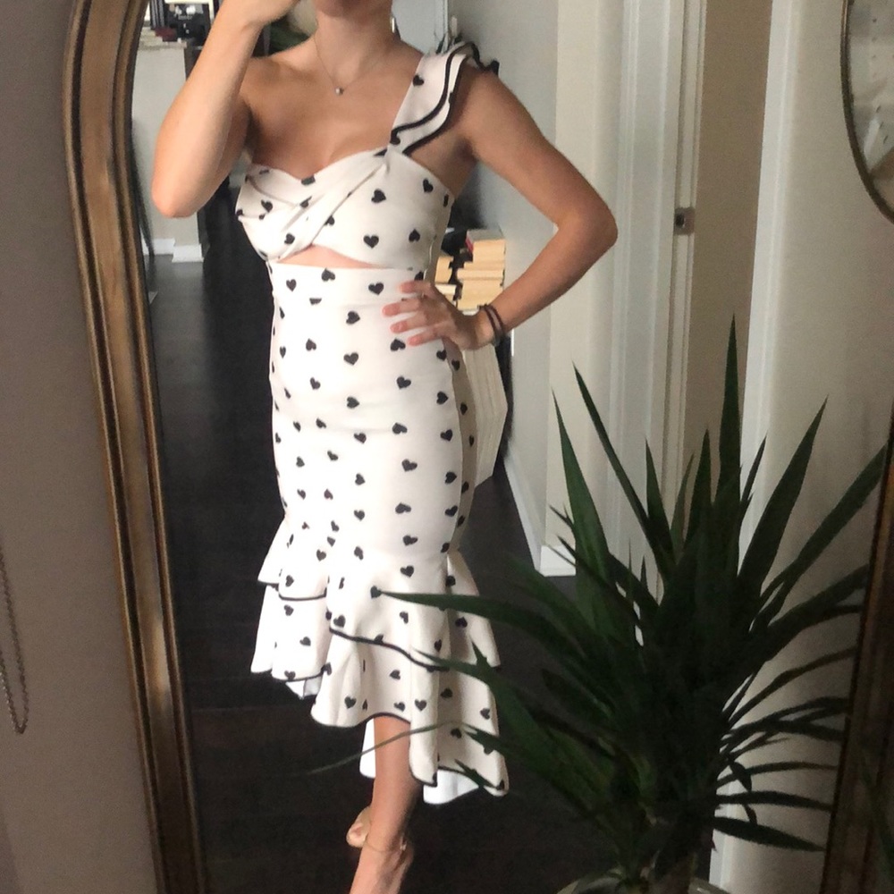 NWT ASOS heart midi dress